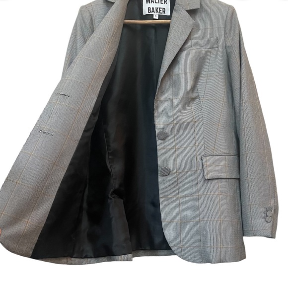 Walter Baker Plaid Two Button Plaid Oversized Blazer Old Money Academia Preppy - Picture 4 of 9